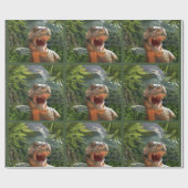 有史以前の景色のTのレックス ラッピングペーパー (フラット)