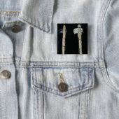 有史以前の石造りの斧 缶バッジ (インサイチュ)