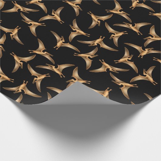 有史以前の飛んでいるなPterodactylsの包装紙 ラッピングペーパー (角)