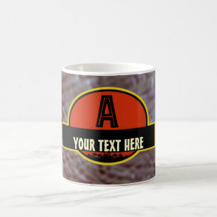 有史以前の"A"のモノグラムのマグ コーヒーマグカップ