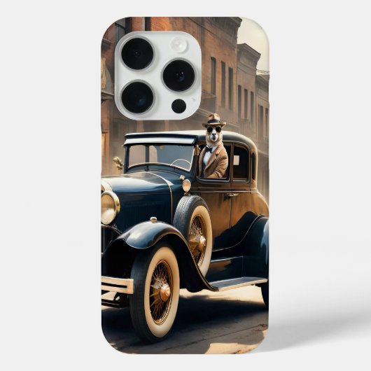 有名おもしろいなアルパカのアルパカ・カポネ Case-Mate iPhoneケース (裏面)