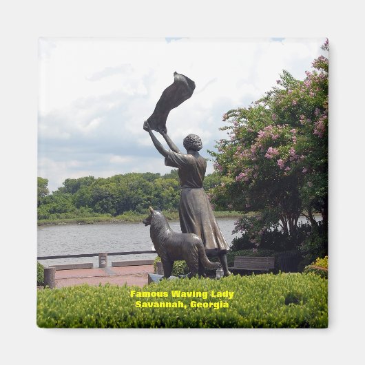 有名なびくサバンナの婦人 マグネット (正面)