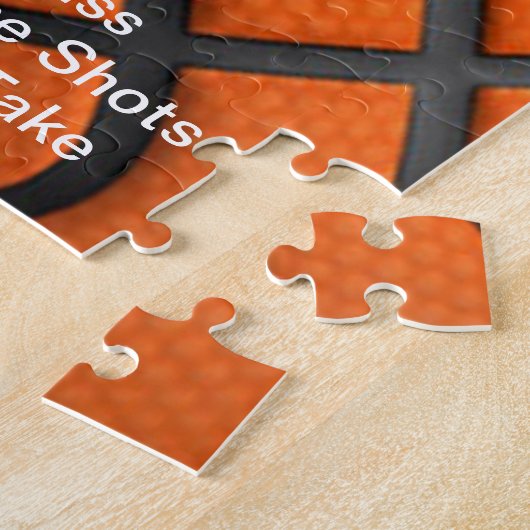 有名なやる気を起こさせる引用文バスケットボールのポスター ジグソーパズル (側面)