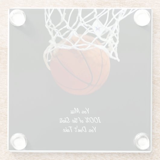 有名なやる気を起こさせる引用文 ガラスコースター (裏面)