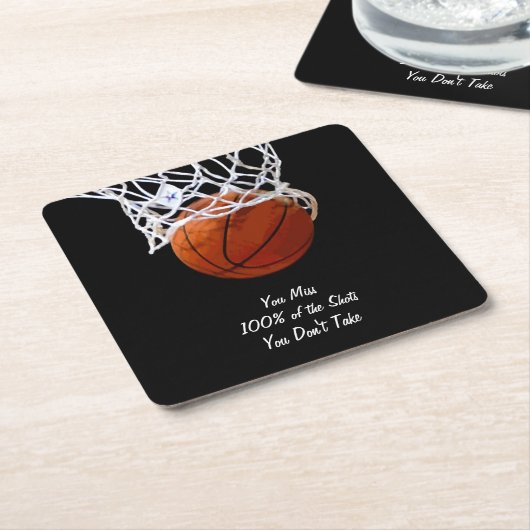 有名なやる気を起こさせる引用文 スクエアペーパーコースター (アングル)