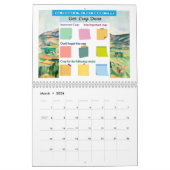 有名なを絵を描付箋すカラフル カレンダー (3月 2026)