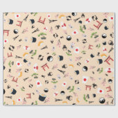 有名なアイコンを持つ日本国旗 ラッピングペーパー (フラット)