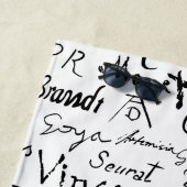 有名なアーティストの署名パターン ビーチタオル (インサイチュ)