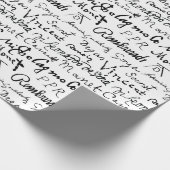 有名なアーティストの署名パターン ラッピングペーパー (角)