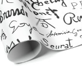 有名なアーティストの署名パターン ラッピングペーパー (ロールコーナー)