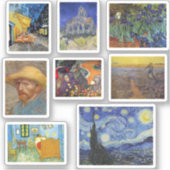 有名なアーティストファンゴッホ、ファインアート絵画 シール (正面)