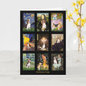 有名なアートビーグルコンポ1 カード (黄色い花)