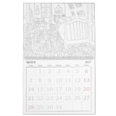 有名なアートワーク大人の彩色 カレンダー (3月 2027)