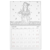 有名なアートワーク大人の彩色 カレンダー (1月 2026)