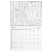 有名なアートワーク大人の彩色 カレンダー (3月 2026)