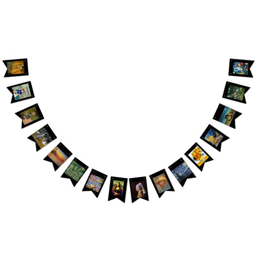 有名なアートワーク、アートクラスデコール バンティングフラッグ (全)