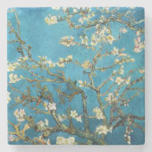 有名なアート – 開花アーモンドの木。ビンセント・バン ストーンコースター (正面)