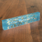 有名なアート – 開花アーモンドの木。ビンセント・バン デスクネームプレート (側面)