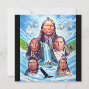 有名なインディアンチーフのネイティブアメリカン絵を描ズ