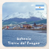 有名なウシュアイア – ティエラ・デル・フエゴ,アルゼンチン スクエアペーパーコースター (正面)