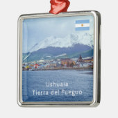 有名なウシュアイア – ティエラ・デル・フエゴ，アルゼンチン メタルオーナメント (左)