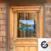 有名なエメラルド湖のカヌー – Yoho NP,カナダ ウィンドウサイン (ホームデコレーション)