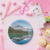 有名なエメラルド湖のカヌー – Yoho NP，カナダ ペーパープレート (パーティー)