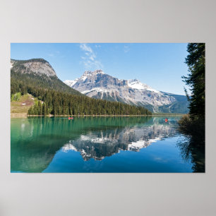 有名なエメラルド湖のカヌー – Yoho NP,カナダ ポスター