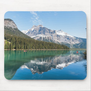 有名なエメラルド湖のカヌー – Yoho NP,カナダ マウスパッド