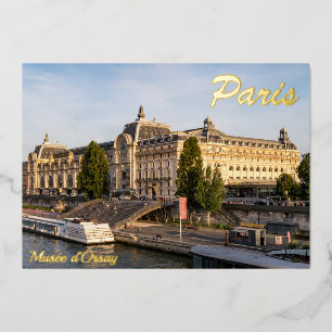 有名なオルセー美術館 – パリ、フランス、ヨーロッパ 箔シーズンカード
