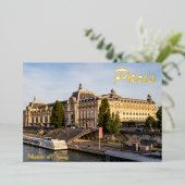 有名なオルセー美術館 – パリ、フランス、ヨーロッパ 箔シーズンカード (立ち正面)