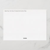 有名なオルセー美術館 – パリ、フランス、ヨーロッパ 箔シーズンカード (裏面)