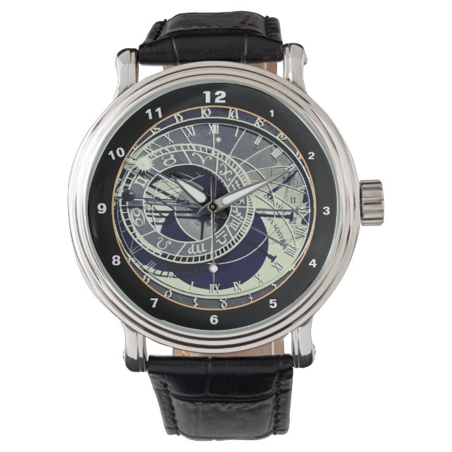 有名なオロジ&天文時計プラハ/チェコ 腕時計 (正面)