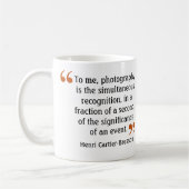 有名なカメラマンの引用文5のヴィンテージのカメラのイメージ コーヒーマグカップ (左)