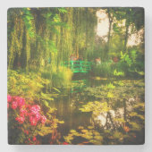 有名なクロード・モネ・ジヴェルニーの池とリリー ストーンコースター (正面)