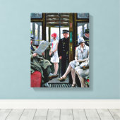 有名なコペンハーゲン絵画の電車だ キャンバスプリント (インサイチュ (ウッドフロア))