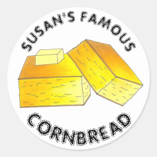 有名なコーンブレッドコーンスプーン焼いたパン ラウンドシール (正面)