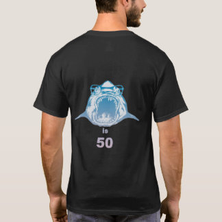 有名なサメは50（黒Tシャツ） Tシャツ