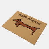 有名なダシュンドッグ抽象芸術 ドアマット (アングル)