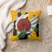 有名なダリア州エドワード・ワズワース絵画は、 クッション (ブランケット)