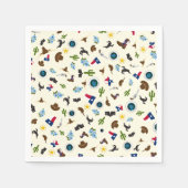 有名なテキサス州アイテム – 唯一のスター州 スタンダードカクテルナプキン (正面)