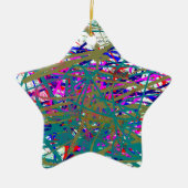 有名なデジタルアーティストの最初のスカウル;)キッズアート セラミックオーナメント (正面)