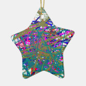 有名なデジタルアーティストの最初のスカウル;)キッズアート セラミックオーナメント (左)