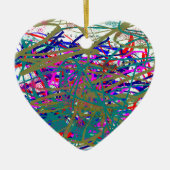 有名なデジタルアーティストの最初のスカウル;)キッズアート セラミックオーナメント (正面)