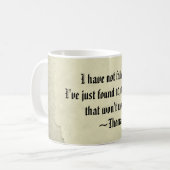 有名なトーマス・エジソン成功と失敗の引用文マグ コーヒーマグカップ (正面左)