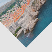 有名なドゥブロヴニク旧市街の屋根と壁 – クロアチア 薄葉紙 (詳細)