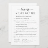 有名なドッグムービー引用文マッチゲーム 招待状 (正面/裏面)