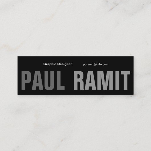 有名なフォント6の名刺 スキニー名刺 (正面)