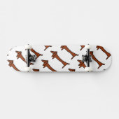 有名なブラウン抽象芸術ダックスシュント スケートボード (横)