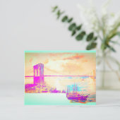 有名なブルックリン橋 ポストカード (スタンド正面)